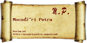 Mocsári Petra névjegykártya