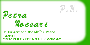 petra mocsari business card